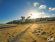 Het strand aan de voorkant van de bungalows Het strand aan de voorkant van de bungalows