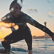 Avond met perfecte golven op het strand huis in Morro Jable