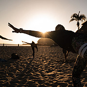 Yoga op het strand